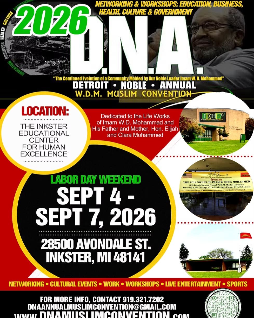 Event flyer for DNA Muslim Convention