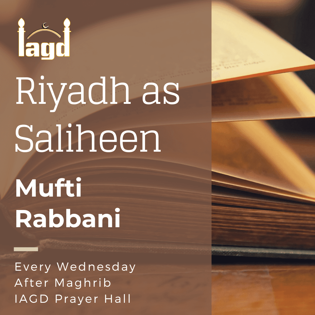 Event flyer for Hadith Class | Mufti Rabbani